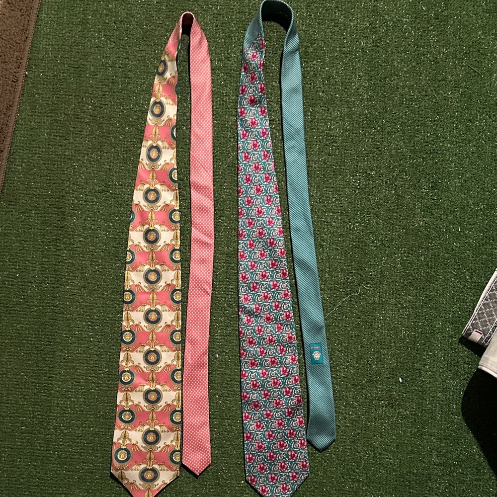 Vintage Classic Versace  Multicolor Ties Set of Two